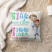 あなたによってが男性およびメスのナースである100生命を救って下さい クッション (ブランケット)