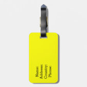 あなたによってが私の所有者のように見えないおもしろいな黄色 ラゲッジタグ (裏面縦)