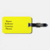 あなたによってが私の所有者のように見えないおもしろいな黄色 ラゲッジタグ (裏面横)