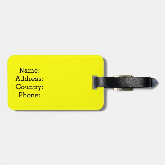 あなたによってが私の所有者のように見えないおもしろいな黄色 ラゲッジタグ (裏面横)
