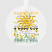 あなたによってが私の日光である名前を加えて下さい オーナメント (裏面)