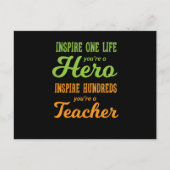 あなたによってが素晴らしい先生であるたくさんをインスパイア シーズンポストカード (正面)