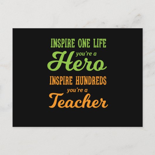あなたによってが素晴らしい先生であるたくさんをインスパイア シーズンポストカード (正面)