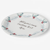 あなたによってパーソナライズなクリスマスの紙皿 ペーパープレート (アングル)