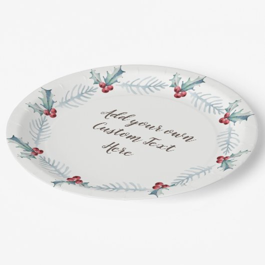 あなたによってパーソナライズなクリスマスの紙皿 ペーパープレート (アングル)