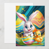 あなたにイースターの喜びを！ 招待状 (正面/裏面)