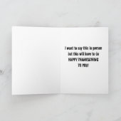 「あなたにハッピータンクスギビング」　と悲しいドットは言う カード (内部)