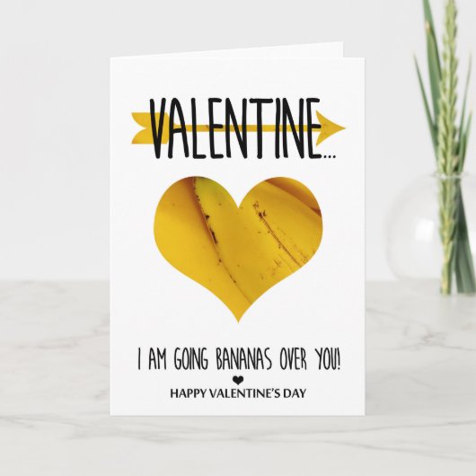 あなたにバナナのように夢中 バレンタインデー シーズンカード (正面)