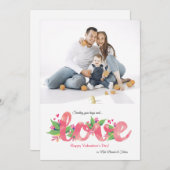 . .あなたにラブフォトのバレンタインデイカードを送る シーズンカード (正面/裏面)