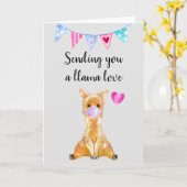 あなたにラマの愛のフェイスマスクを送ります カード (黄色い花)