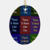 あなたに似た方はおられません:: モザイクグリッド 霊感 セラミックオーナメント (右)