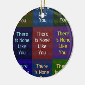 あなたに似た方はおられません:: モザイクグリッド 霊感 セラミックオーナメント (左)