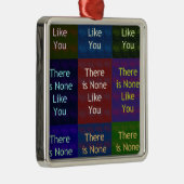 あなたに似た方はおられません:: モザイクグリッド 霊感 メタルオーナメント (右)