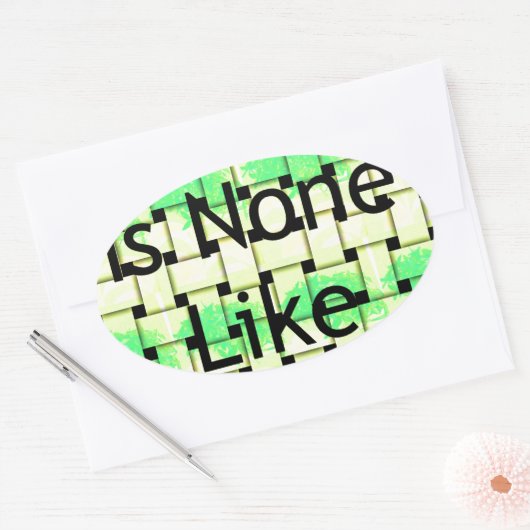 あなたに似た者はいない アートプリント 楕円形シール (封筒)