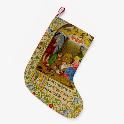 あなたに出生|は生まれますこの日 スモールクリスマスストッキング (正面 (吊り時))