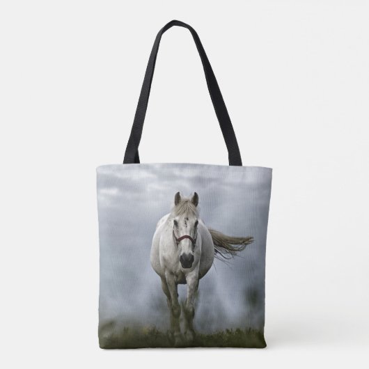 あなたに向かって走る白馬 トートバッグ (裏面)