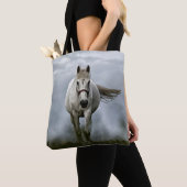 あなたに向かって走る白馬 トートバッグ (クローズアップ)