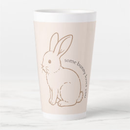 あなたに夢中なうさぎのスケッチ（ほんのりピンク） カフェラテマグ