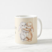 あなたに夢中なうさぎのハグ コーヒーマグカップ (正面右)