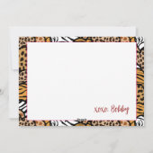 あなたに夢中なのよ 赤い動物のプリント ハート バレンタイン シーズンカード (裏面)