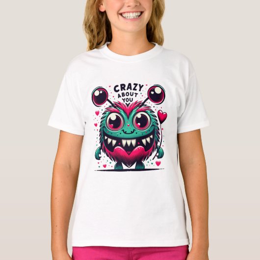 あなたに夢中モンスターバレンタイン Tシャツ (正面)
