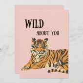 あなたに夢中！ジャングルの虎バレンタインデー シーズンカード (正面/裏面)