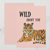 あなたに夢中！ジャングルの虎 バレンタインデー シーズンカード (正面/裏面)