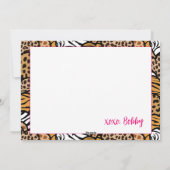 あなたに夢中!ピンクのアニマルプリントハートバレンタイン シーズンカード (裏面)