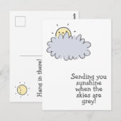 あなたに太陽の光を - かわいい回復おめでとうカード ポストカード (正面/裏面)