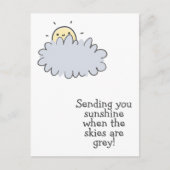 あなたに太陽の光を - かわいい回復おめでとうカード ポストカード (正面)