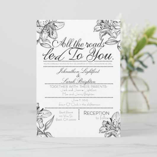 あなたに導かれるすべての道結婚式の招待 案内状 (スタンド正面)