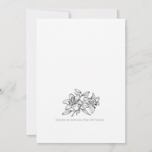 あなたに導かれるすべての道結婚式の招待 案内状 (裏面)