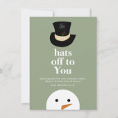 あなたに帽子を脱ぐ　スノーマン　セージグリーンカンパニー ロゴ シーズンカード (正面)