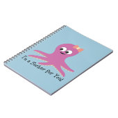 あなたに弱いわ！ ピンクのタコ ノートブック (左側)