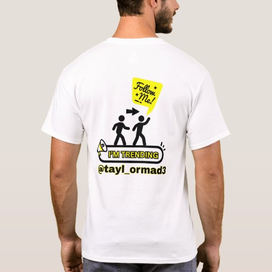 あなたに影響力を 社会的メディア両面ユニセックスメンズ Tシャツ (裏面)