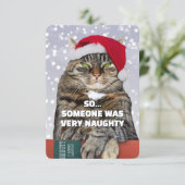 あなたに怒っている猫のクリスマスカード サンキューカード (スタンド正面)
