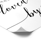 あなたに愛されるエレガントなブラックカリグラフィーサイン ポスター (角)