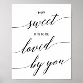 あなたに愛されるエレガントなブラックカリグラフィーサイン ポスター (正面)