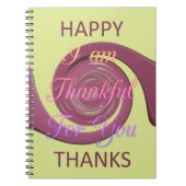 あなたに感謝しています、ハッピーサンクスギブリング ノートブック (正面)