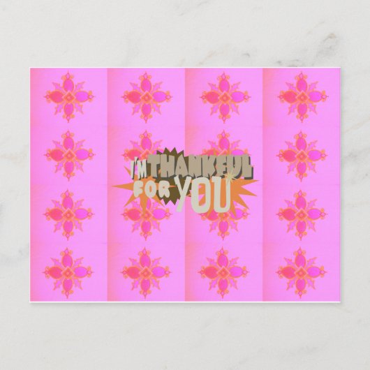 あなたに感謝してる：心からの気持ち ポストカード (正面)