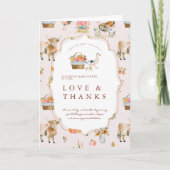 あなたに感謝してる | 秋のベイビーシャワー サンキューカード (正面)