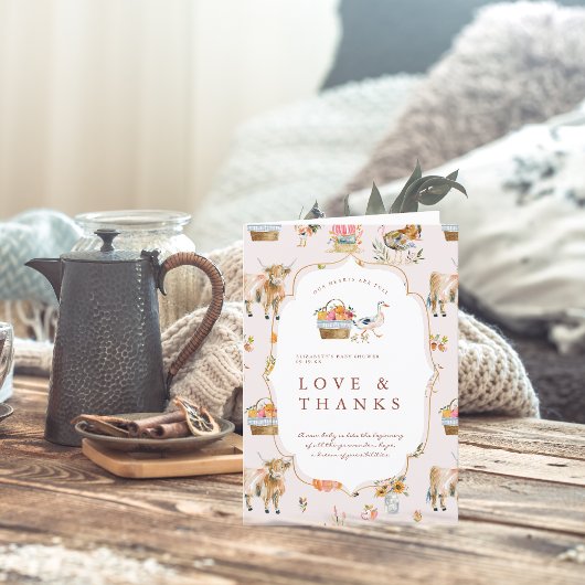 あなたに感謝してる | 秋のベイビーシャワー サンキューカード