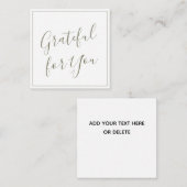 あなたに感謝して特別に選んだセージグリーン ノートカード (正面/裏面)