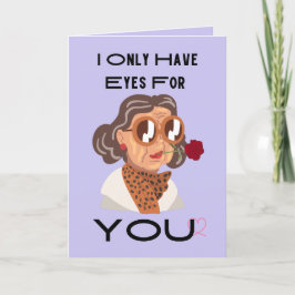 あなたに目を向ける　スカーフの老婦人　バレンタインデー シーズンカード