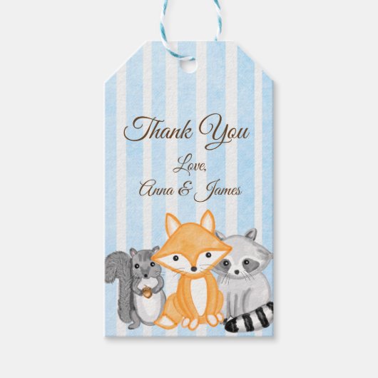 あなたに贈り物 |ウッドランドをテーマにした ギフトタグ (正面)