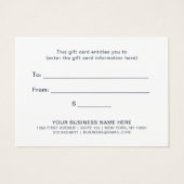 あなたに贈り物 |ネイビーブルーシルバー商品券 (裏面)