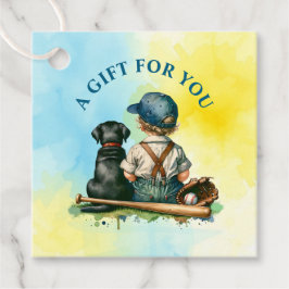 あなたに贈り物 | 野球をテーマにした赤ちゃんシャワー フェイバータグ