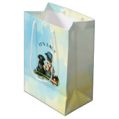 あなたに贈り物 | 野球をテーマにした赤ちゃんシャワー ミディアムペーパーバッグ (正面アングル)