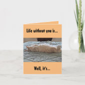 あなたのいない人生…猫のカード カード (正面)