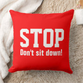 あなたのおもしろいことわざストップ:座らない クッション (ブランケット)